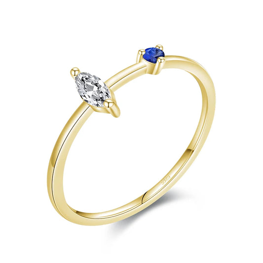 Elara Jewelry™ Azure Marquise Duo Ring