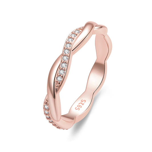 Elara Jewelry™ Aurelia Wave Band Ring