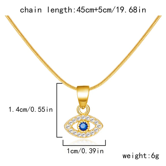 Elara Jewelry™ Élysia Eye Pendant Necklace