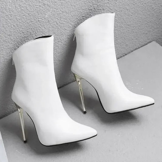 Solenne Shoes™ Point Toe High Heel Ankle Boots