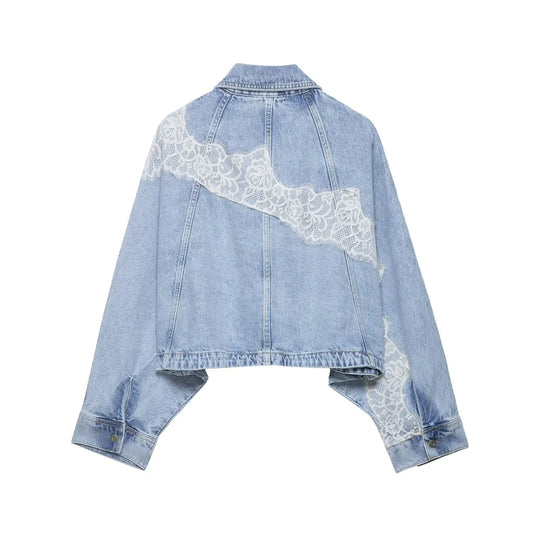 Lunara Winter™ Women's Denim Lace Jacket