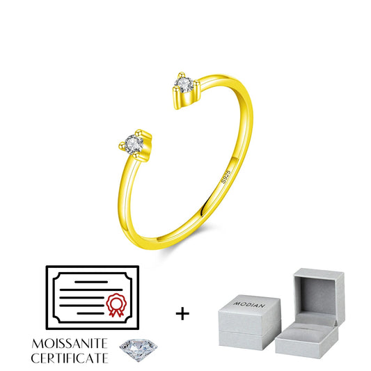 Elara Jewelry™ Lunaria Solitaire Open Ring