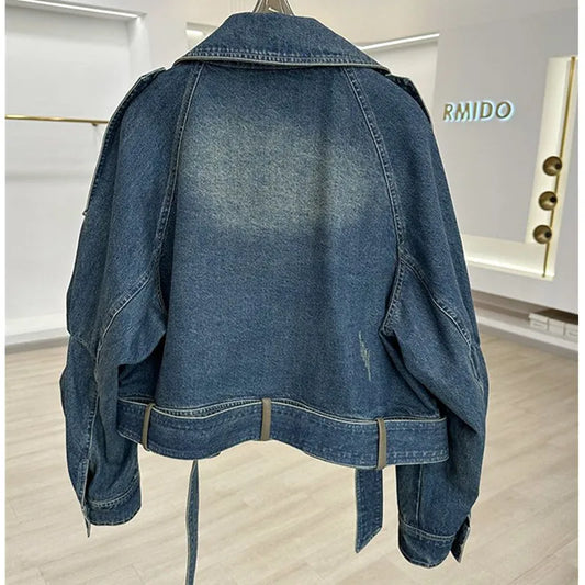 Lunara Winter™ Vintage Denim Short Jacket