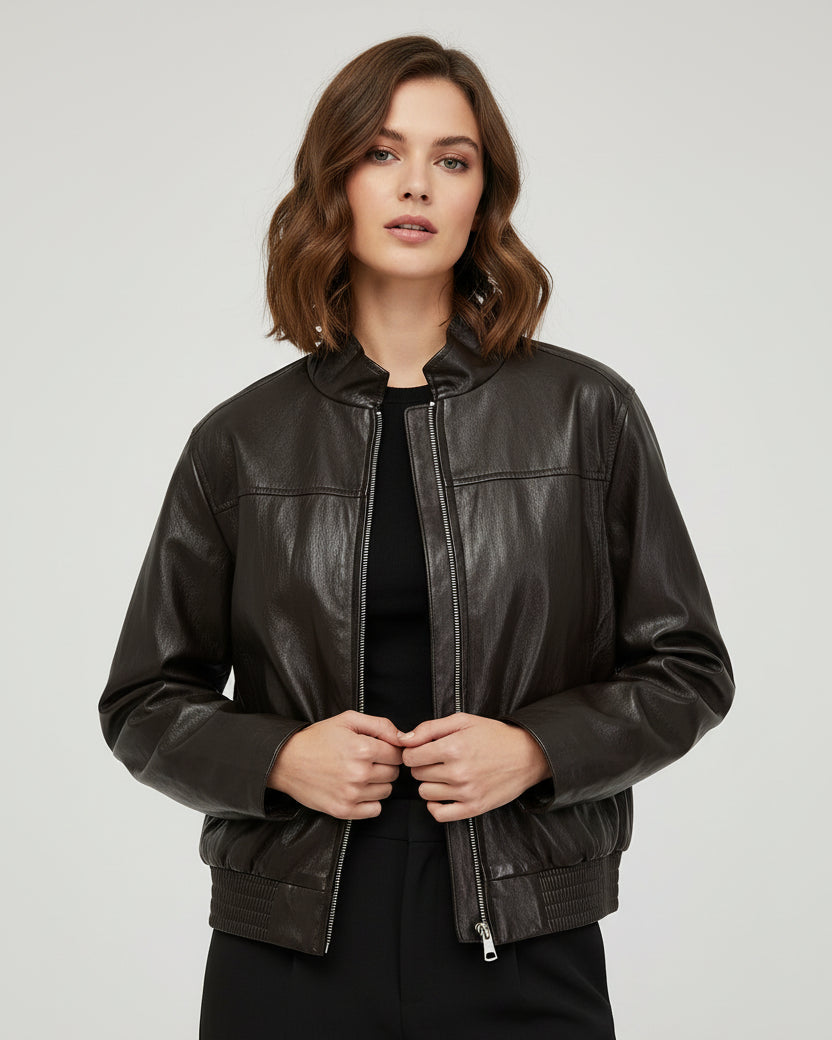 Giacca da donna con cerniera in ecopelle Lunara Winter™