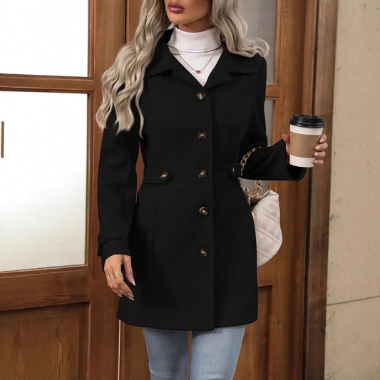 Lunara Winter™ Elegant Woolen Coat for Autumn