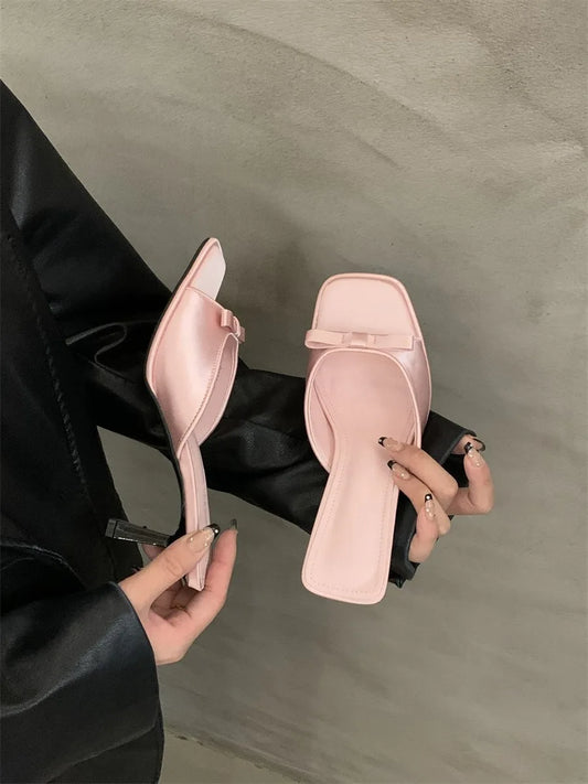 Solenne Shoes™ Women's Bow Low Heel Slippers