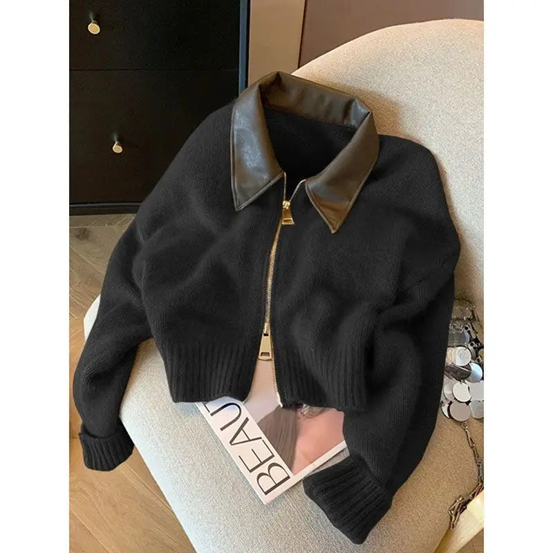 Lunara Winter™ Zipper Cropped Chic Cardigan