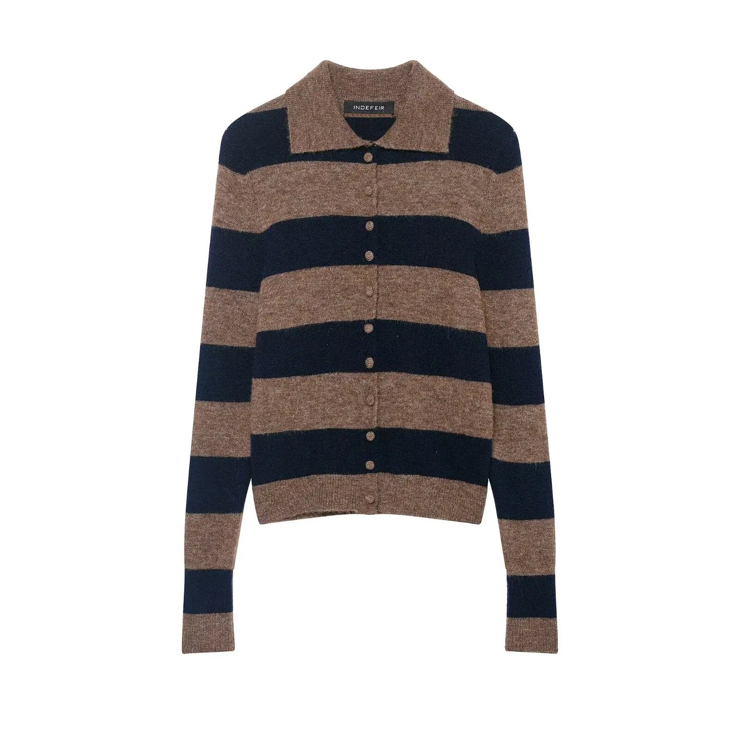 Cardigan tricoté à rayures mode Lunara Winter™