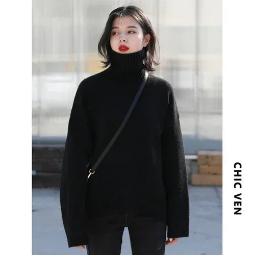 Lunara Winter™ Buttery Soft Oversized Turtleneck Sweater