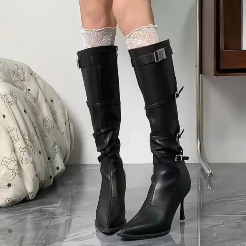 Solenne Shoes™ Stiletto Heel High Boots