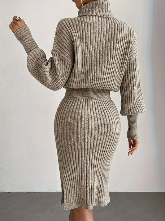 Amoura Dresses™ Winter Turtleneck Pullover Dress