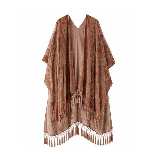 Kimono en dentelle terre cuite SeaLure™