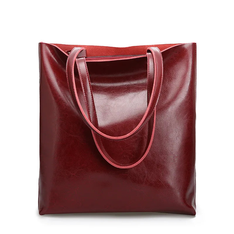Bolsa grande de couro de vaca ÉlanBag™