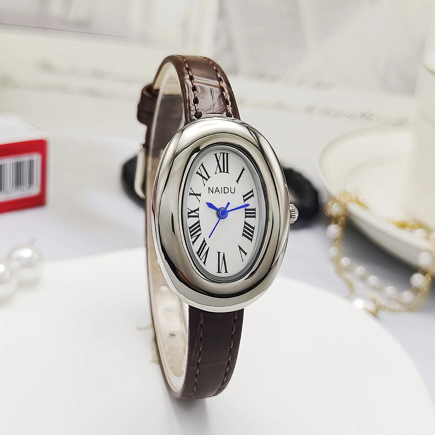 Velya Watches™ Relógio de quartzo oval vintage