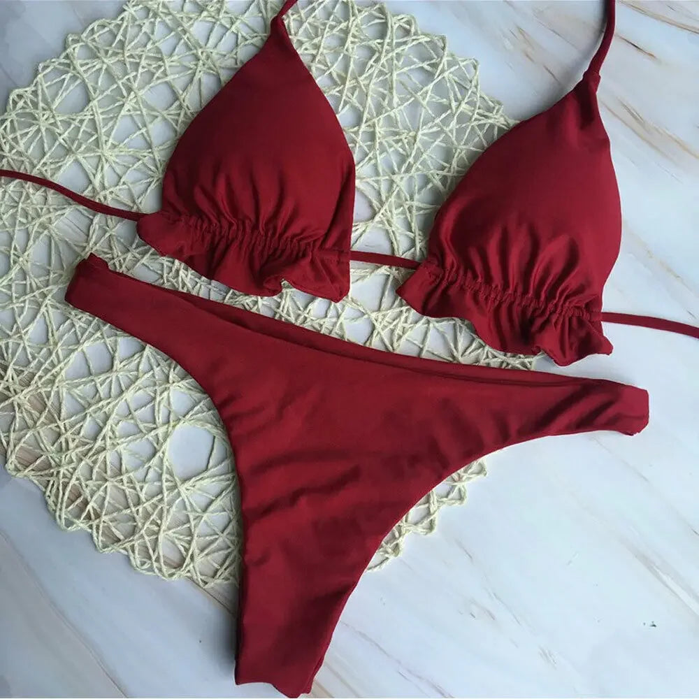 SeaLure™ Lunessa Ruched Bikini Set