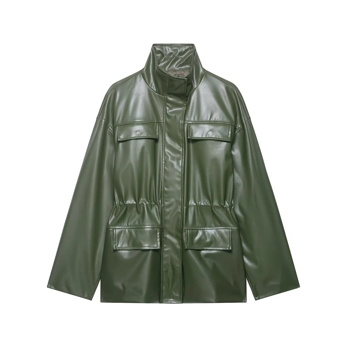 Lunara Winter™ Lederjacke mit Reißverschluss vorne