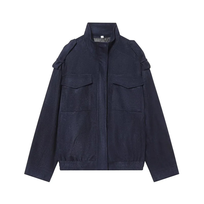 Lunara Winter™ Cropped Faux Suede Utility Jackets