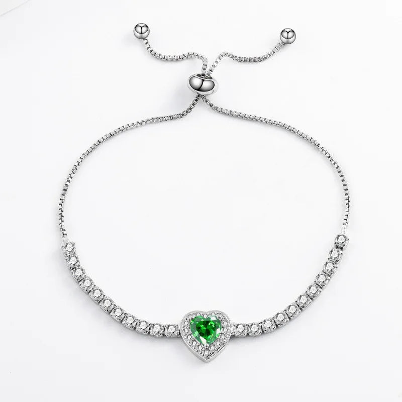 Elara Jewelry™ Amora Crystal Heart Bracelet