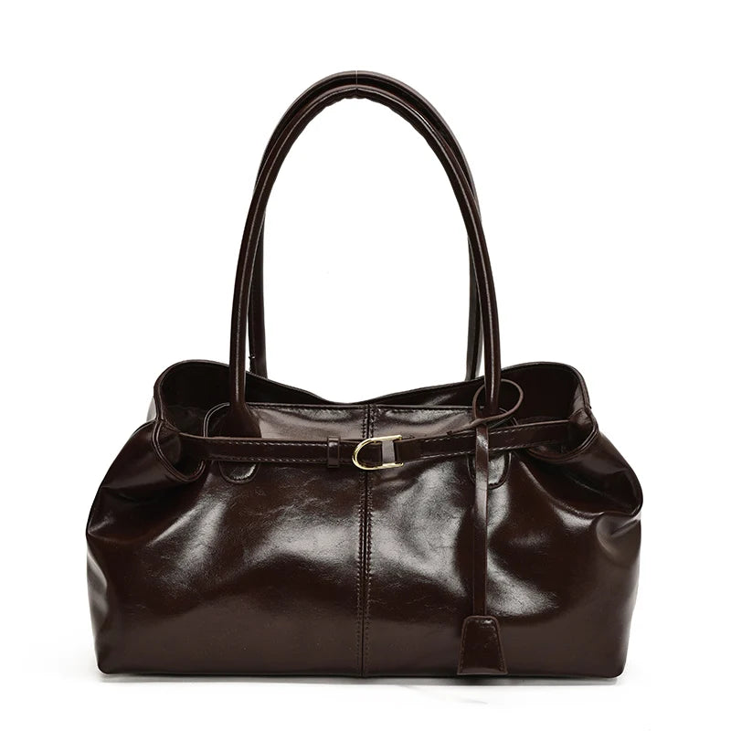 ÉlanBag™ Retro-Schulterhandtasche aus Leder
