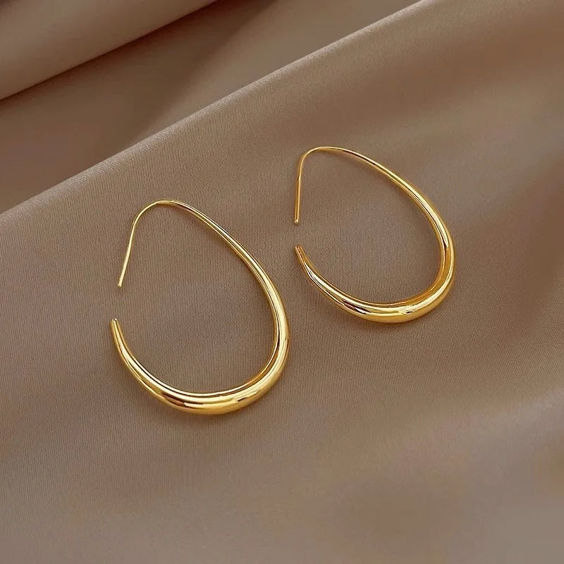 Elara Jewelry™Chunky Teardrop Hoop עגילי