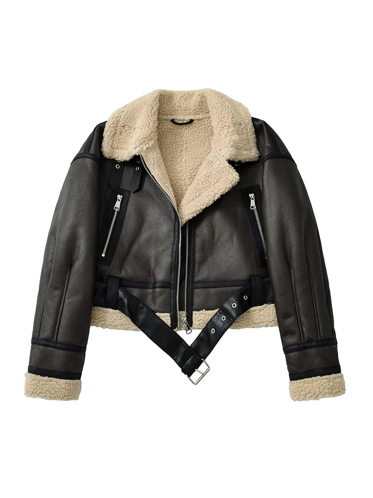 Lunara Winter™ Faux Leather Aviator Jacket