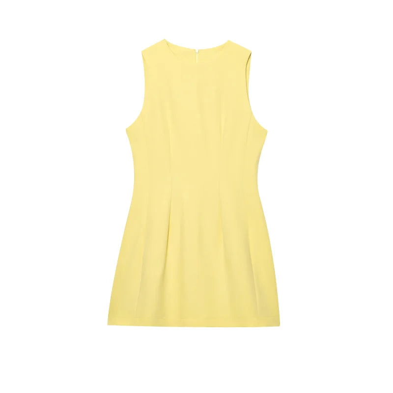 Amoura Dresses™ Round Neck Sleeveless Dress
