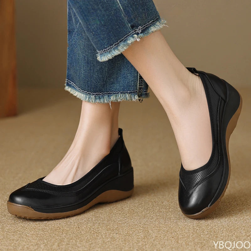 Solenne Shoes™ Round Toe Ladies Loafers