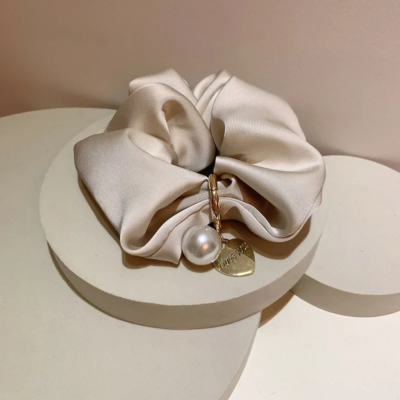SatinÉclat™ Satin with Pearl Scrunchies