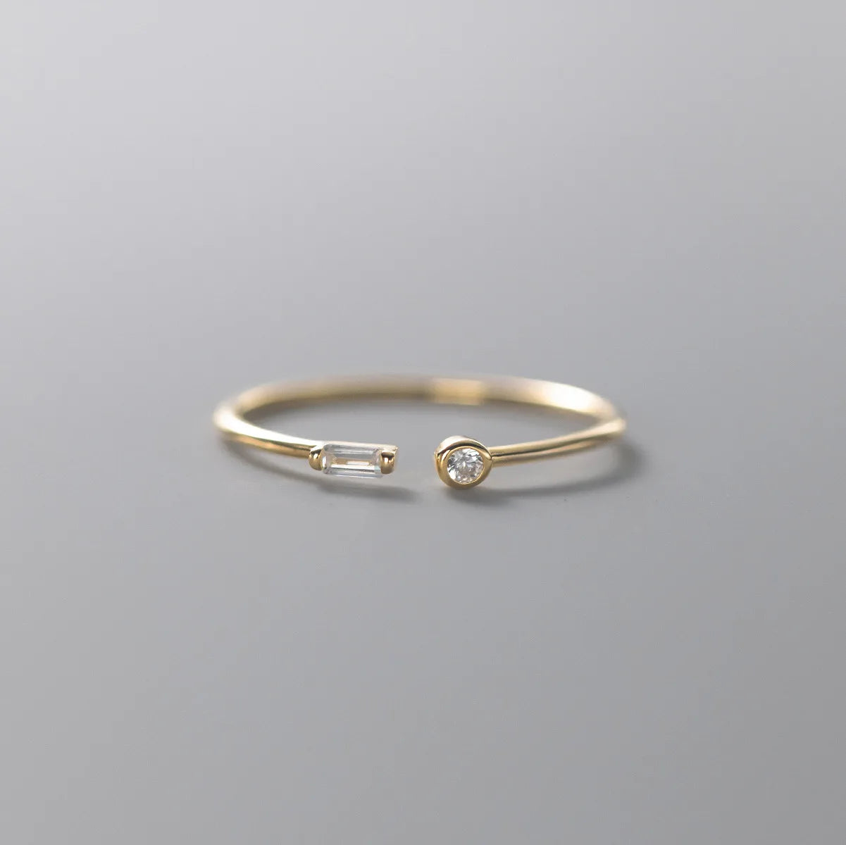 Elara Jewelry™ Elara Twin Stone Open Ring