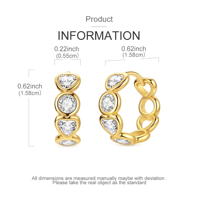 Elara Jewelry™ Sunburst Crystal Hoop Earrings