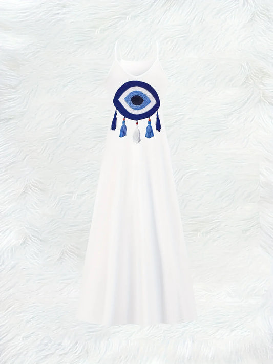Amoura Dresses™ Summer Fringe Detail V-Neck Dress