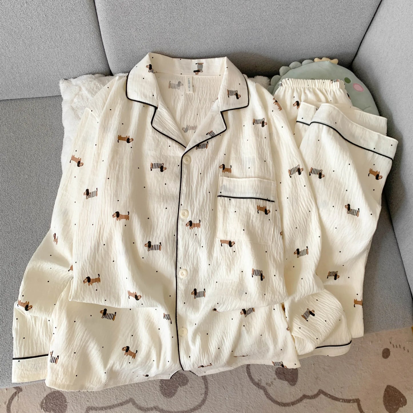 Ensemble pyjama teckel Lunara Winter™ pour femme