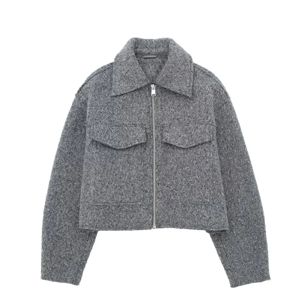 Lunara Winter™ Cropped Wool Blend Jacket