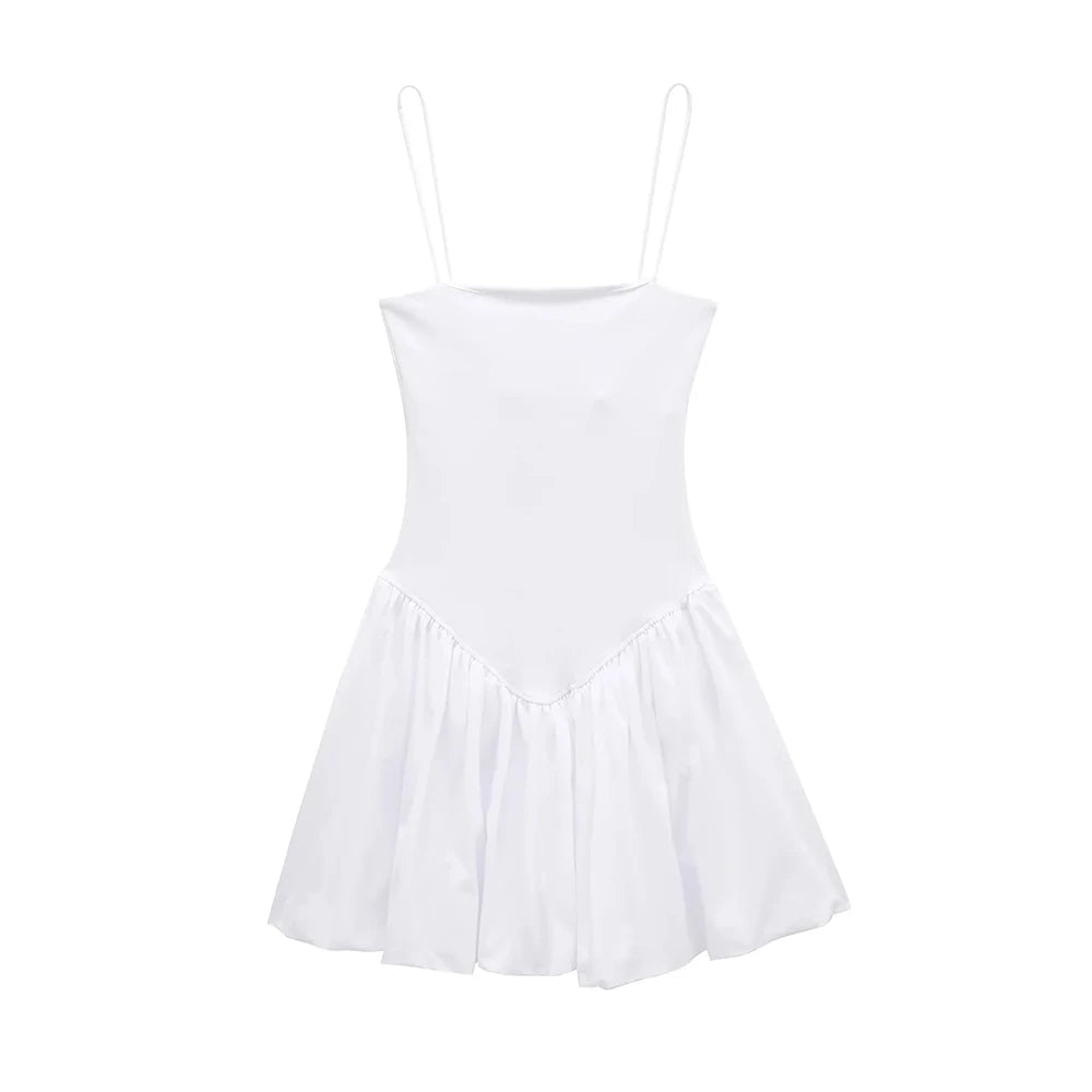 Amoura Dresses™ Minivestido com babado canelado