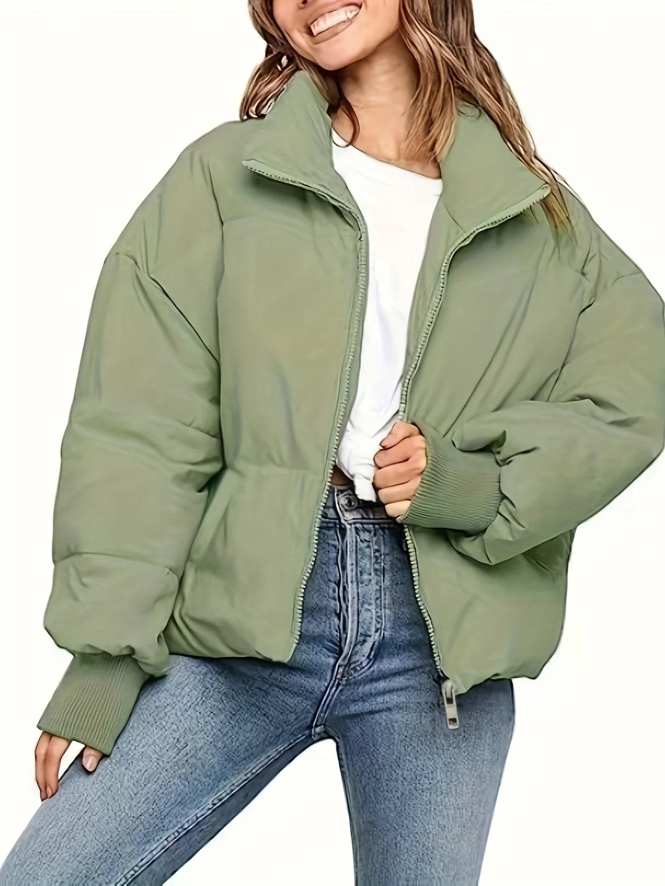 Doudoune courte vert olive Lunara Winter™