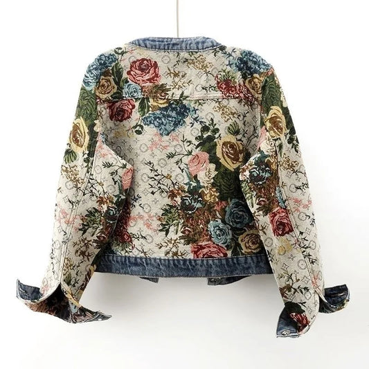 Lunara Winter™ Retro Jacquard Denim Jacket