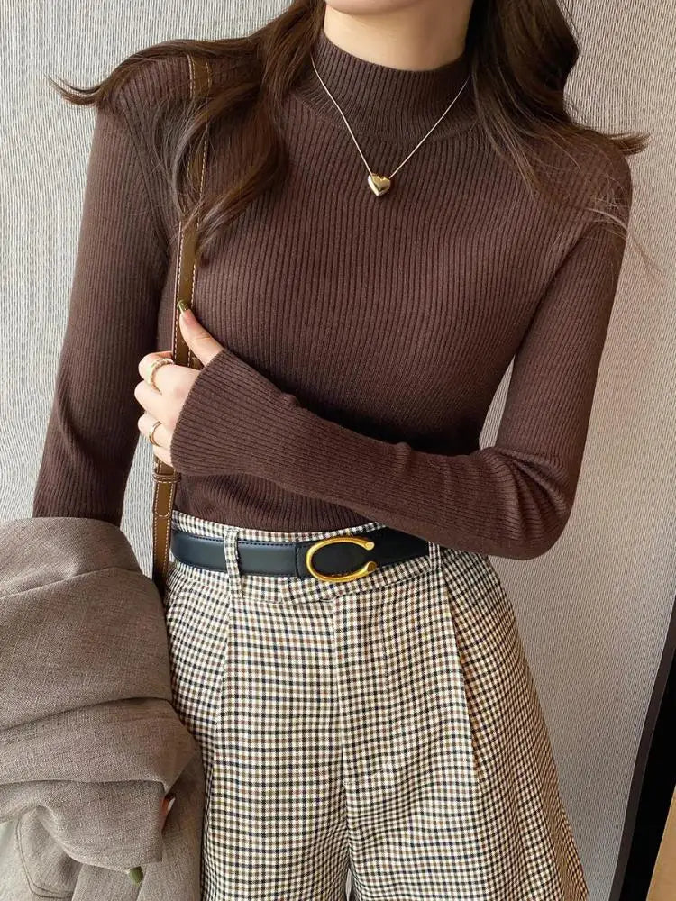 Lunara Winter™ Slim Ribbed Turtleneck Sweater