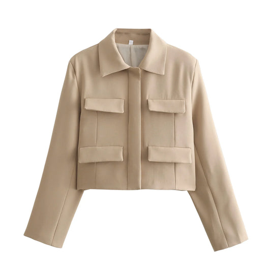 Lunara Winter™ Cropped Utility Pocket Jackets