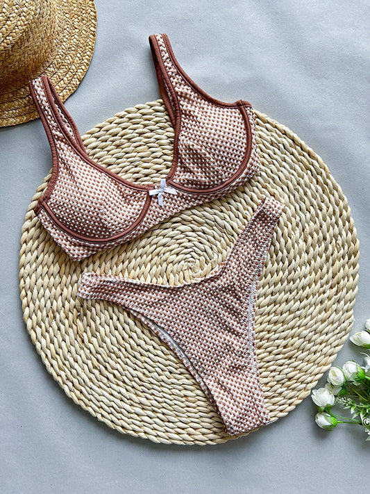 SeaLure™ Côte Élégance Gingham Bikini Set