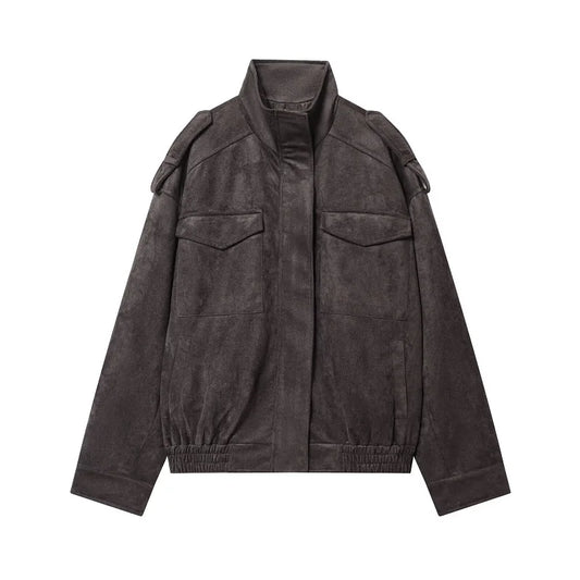 Lunara Winter™ Cropped Faux Suede Utility Jackets