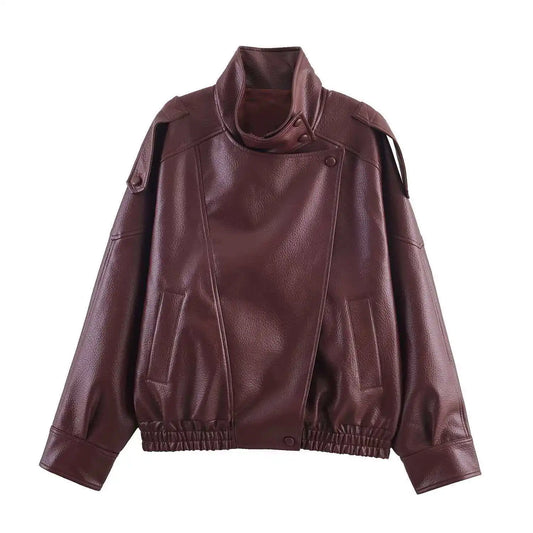 Lunara Winter™ Burgundy Faux Leather Jacket