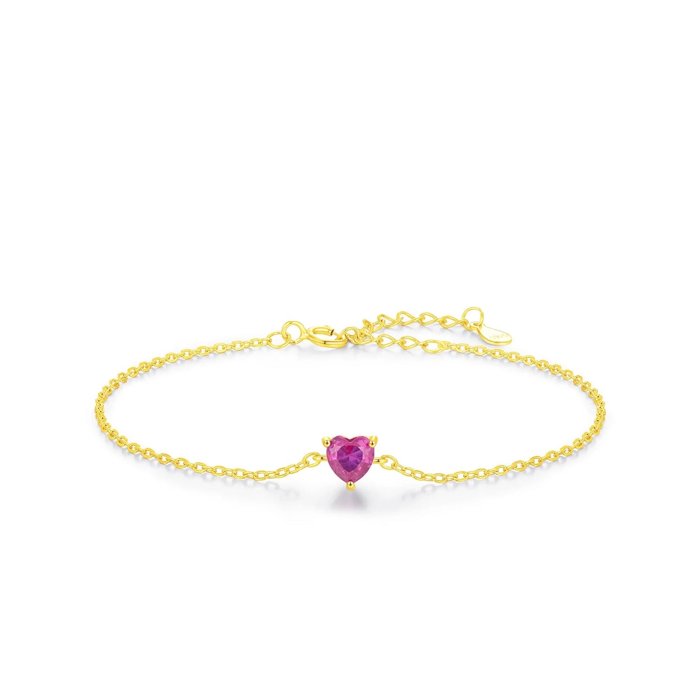Elara Jewelry™ Rosé Amour Heart Bracelet