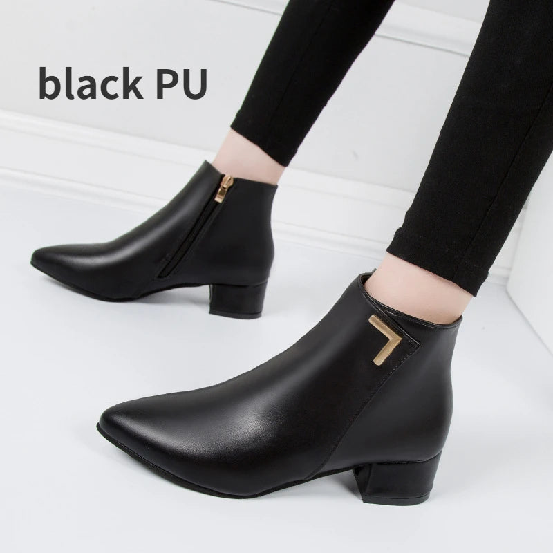 Solenne Shoes™ Fur-Lined Ankle Boots