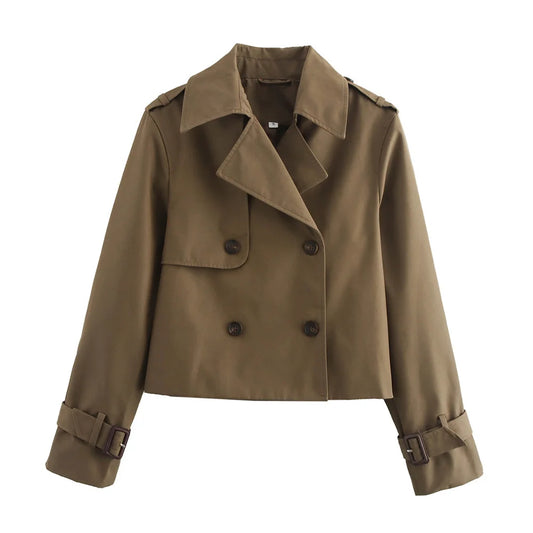 Lunara Winter™ Cropped Belted Trench Jacket