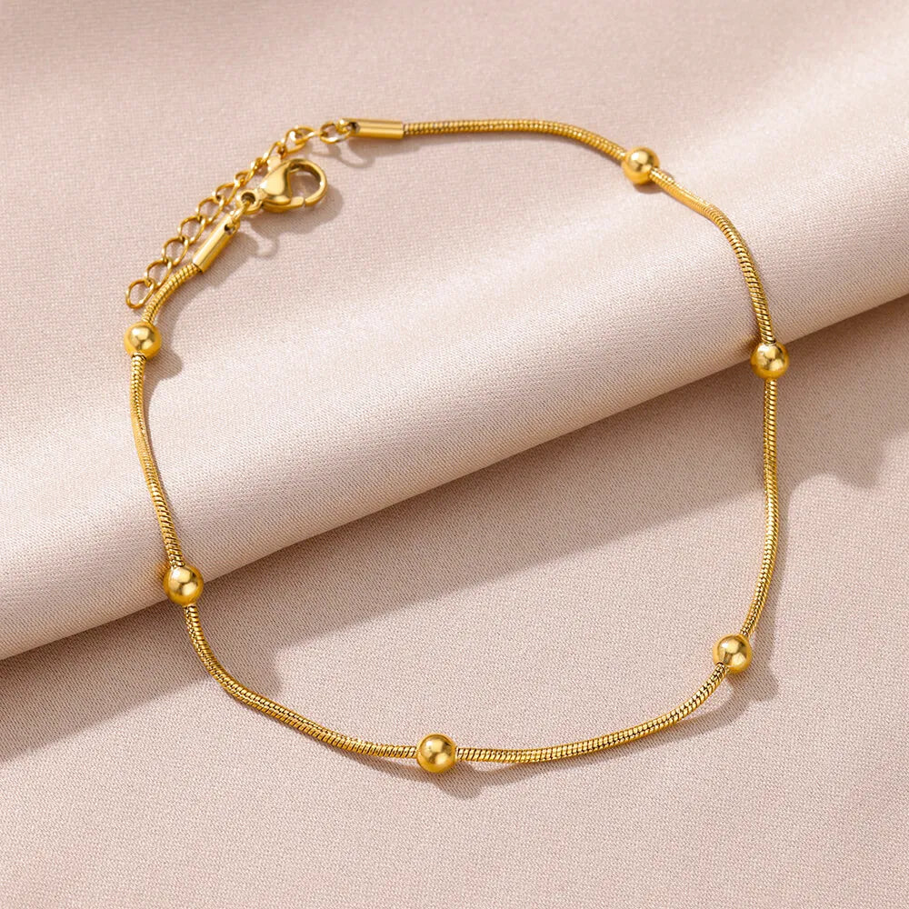 Elara Jewelry™ Aurelia Beaded Gold Bracelet