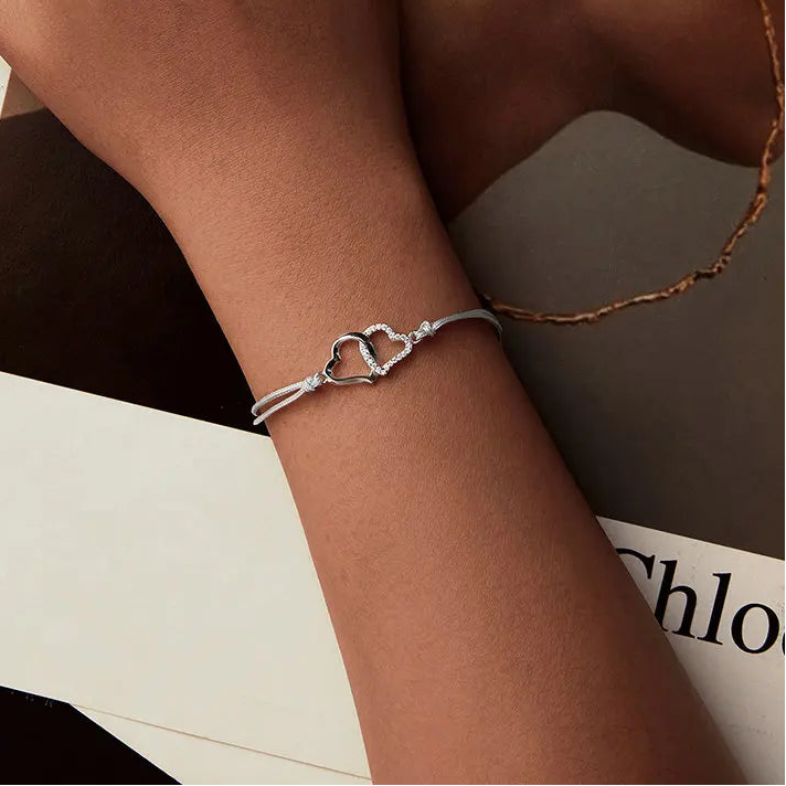 Elara Jewelry™ Eterna Duo Heart Bracelet