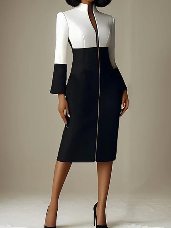 Amoura Dresses™ Fermeture Éclair Manches Longues Formel