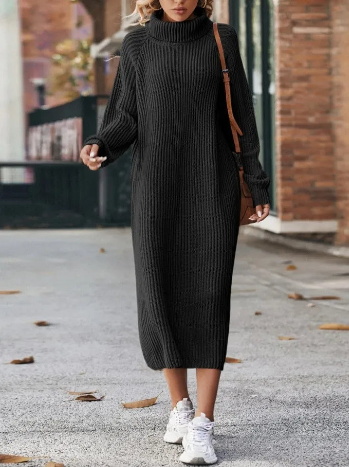 Vestido suéter longo com gola alta Lunara Winter™