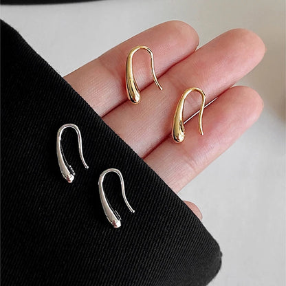 Elara Jewelry™ Minimalist Curved Hook Earrings