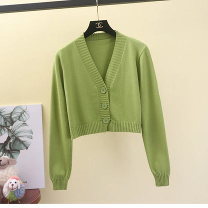 Lunara Winter™ Cropped Single-Breasted Cardigan